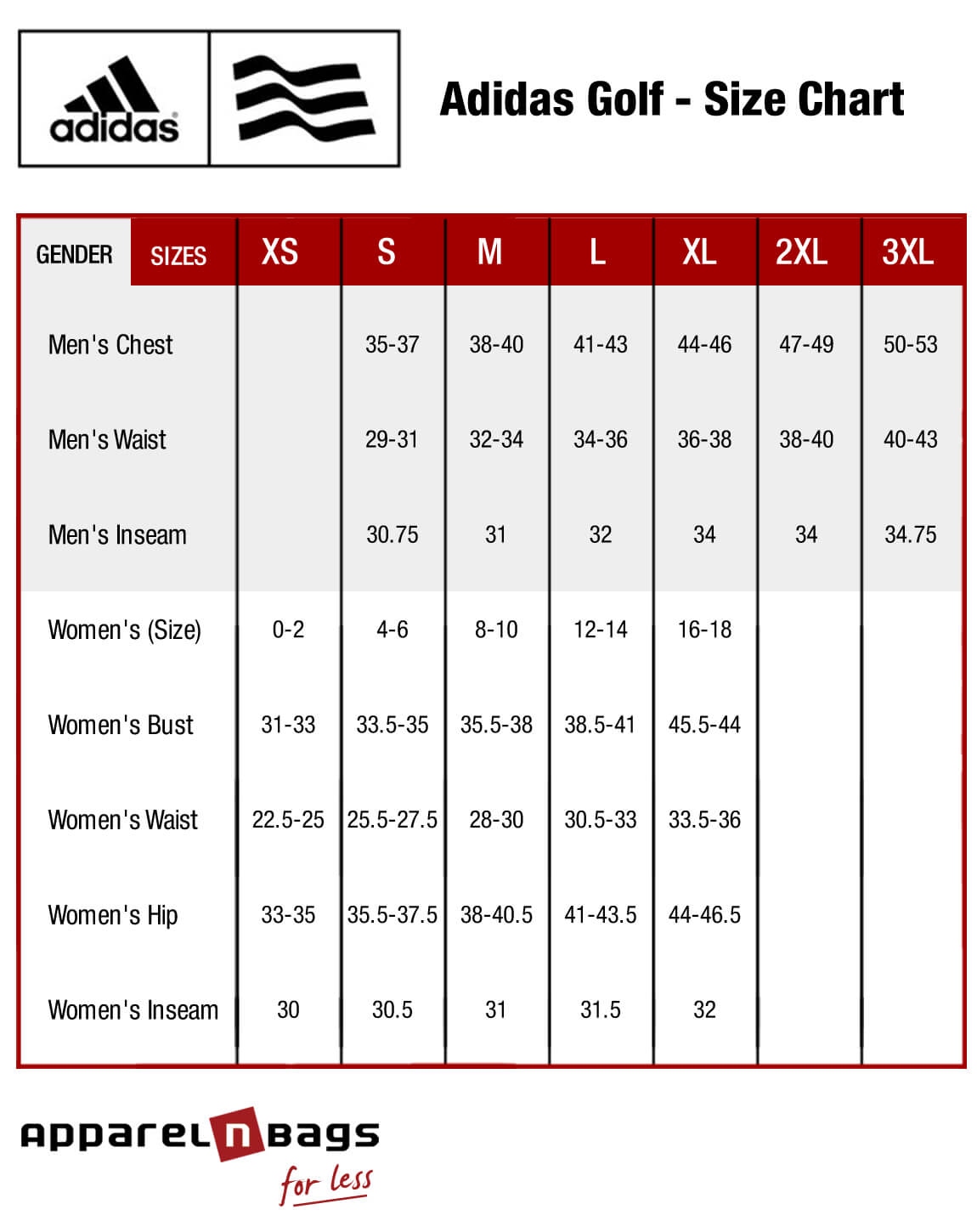 adidas joggers mens size chart